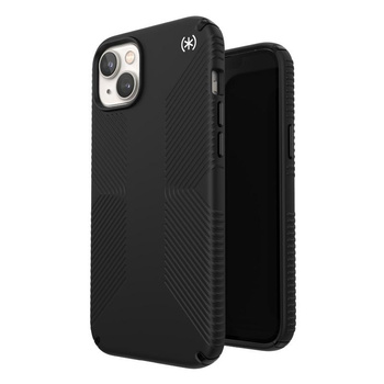 Speck Presidio2 Grip - Anti-slip case for iPhone 15 Plus / 14 Plus (Black / Black / White)