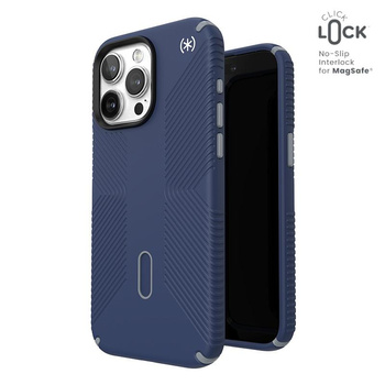 Speck Presidio2 Grip ClickLock & MagSafe - iPhone 15 Pro Max Tasche (Küstenblau / Staubgrau)