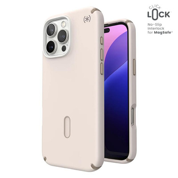 Speck Presidio2 Pro ClickLock & MagSafe - Coque pour iPhone 16 Pro Max (Bleached Bone / Heirloom Gold / Hazel Brown)