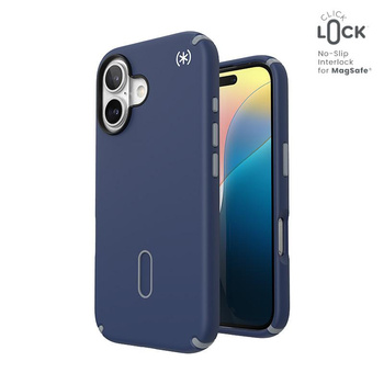 Speck Presidio2 Pro ClickLock & MagSafe - Pouzdro iPhone 16 (Coastal Blue / Dust Grey / White)
