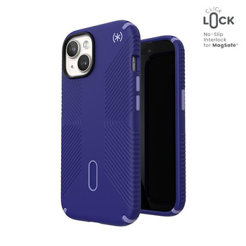Speck Presidio2 Grip ClickLock & MagSafe - Etui iPhone 15 / iPhone 14 / iPhone 13 (Future Blue/Purple Ink)