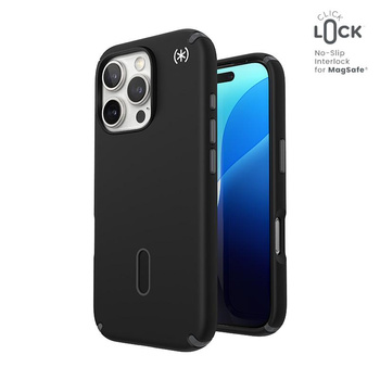 Speck Presidio2 Pro ClickLock & MagSafe - iPhone 16 Pro Case (Black / Slate Grey / White)