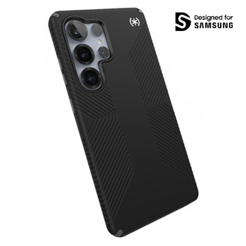 Speck Presidio2 Grip - Samsung Galaxy S25 Ultra tok (fekete/lemezszürke/fehér)