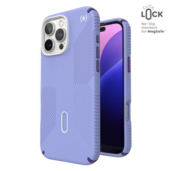 Speck Presidio2 Grip ClickLock & MagSafe - Coque iPhone 16 Pro Max (Future Lavender / Cassis Purple / White)