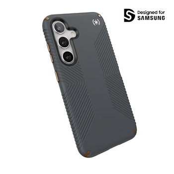 Speck Presidio2 Grip - Samsung Galaxy S24 tok (szénszürke / hideg bronz)