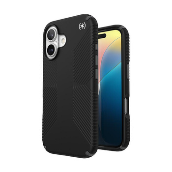 Speck Presidio2 Grip - iPhone 16 Case (Black / Slate Grey / White)