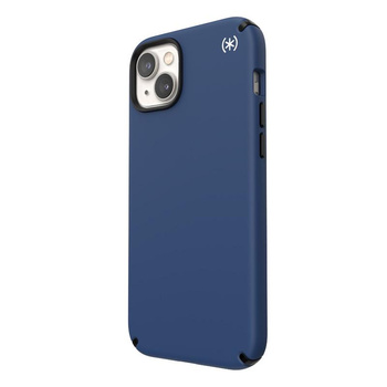 Speck Presidio2 Pro - Coque antibactérienne pour iPhone 15 Plus / 14 Plus (Bleu côtier / Noir / Blanc)