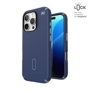 Speck Presidio2 Pro ClickLock & MagSafe - Case for iPhone 16 Pro (Coastal Blue / Dust Grey / White)