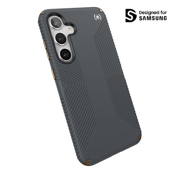 Speck Presidio2 Grip - Samsung Galaxy S24+ Gehäuse (Holzkohle Grau / Cool Bronze)