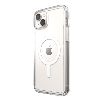 Speck Gemshell + MagSafe - Coque pour iPhone 15 Plus / iPhone 14 Plus avec revêtement MICROBAN (transparent)