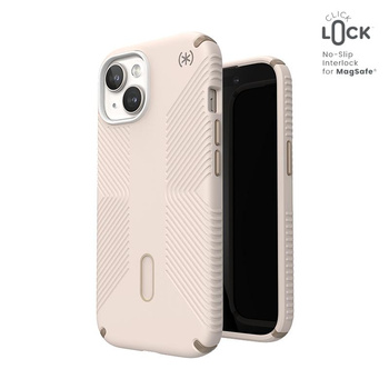 Speck Presidio2 Grip ClickLock & MagSafe - Coque iPhone 16e / iPhone 15 / iPhone 14 / iPhone 13 (Bleached Bone / Heirloom Gold / Hazel Brown)
