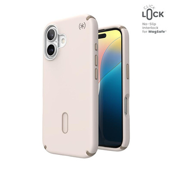 Speck Presidio2 Pro ClickLock & MagSafe - iPhone 16 Case (Bleached Bone / Heirloom Gold / Hazel Brown)